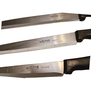 Vintage Wiltshire Staysharp 3 Piece Knife Set Self Sharpening Wall Mount Cream image 5