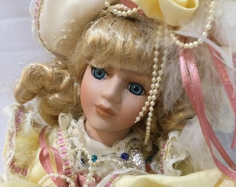 Collector's Choice 9” Seated Musical Porcelain Victorian Doll - Etsy
