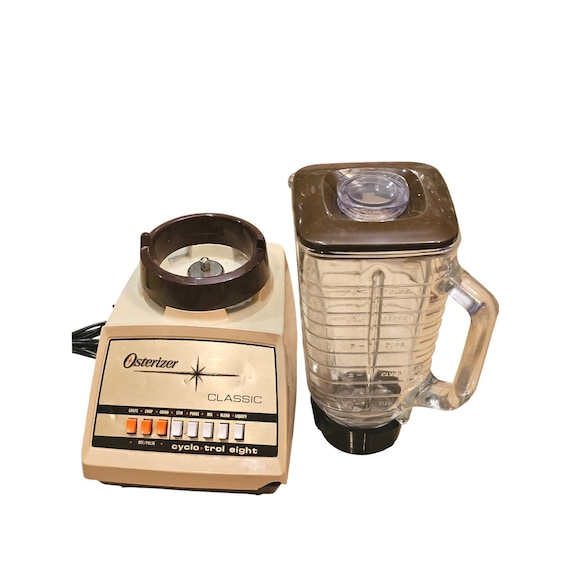 Vintage Osterizer Classic Cyclo-trol Eight Blender Beige Glass Jar