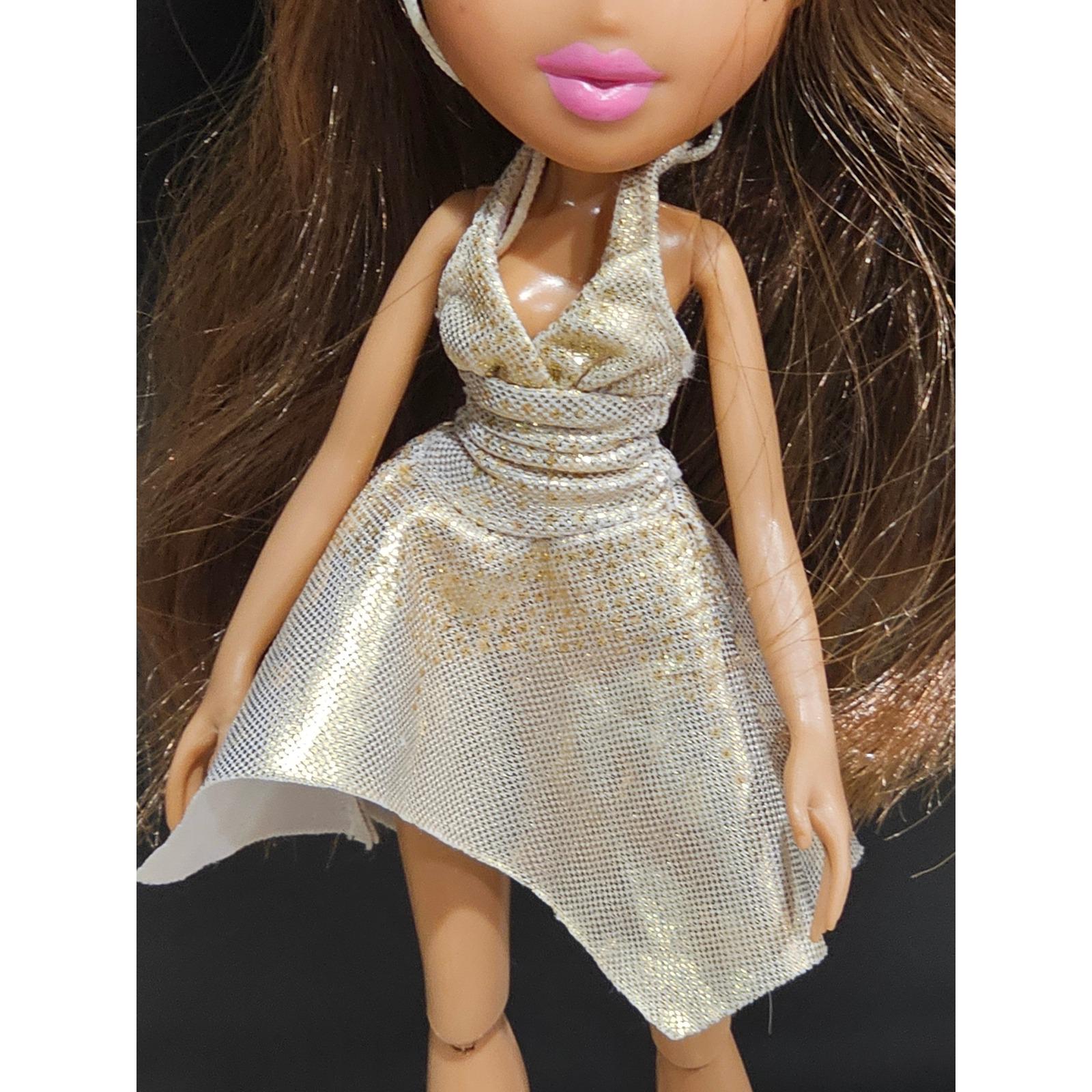 bratz glitter dress Doll Gold Sparkle Stiletto Heels MGA Entertainment collection:trending-now