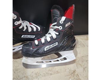 Bauer NS Lightspeed Pro II Ice Hockey Skates  Size 12Y Black Red White