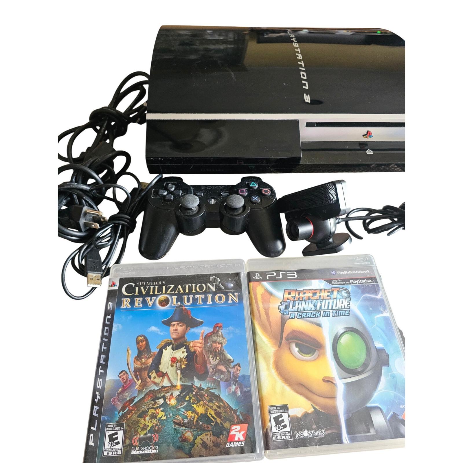 Sony Playstation 3 PS3 CECHG01 40GB Console Bundle 3 Games