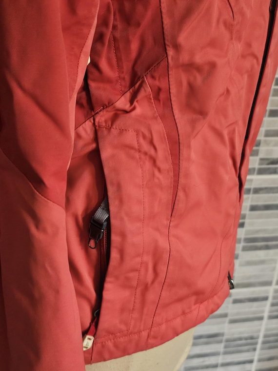 North Face Hyvent Jacket Womens Orange Waterproof Primaloft Recco