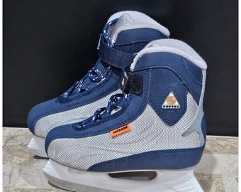Jackson Softec Youth Ice Skates Size Toddler 11 J Adjustable Strap Blue White
