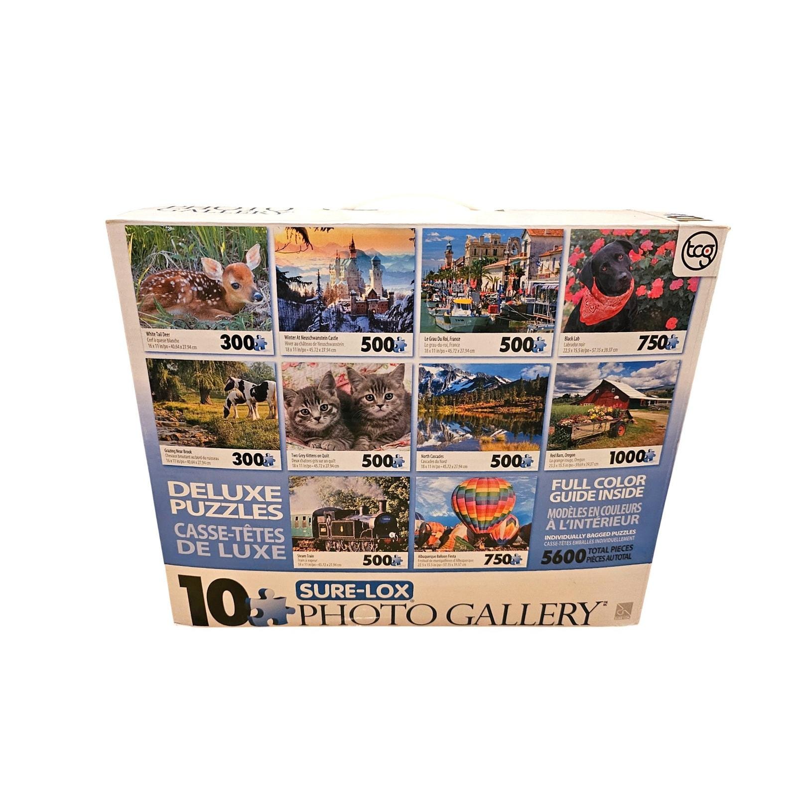 Sure-lox Photo Gallery 10 Deluxe Puzzles Set 5600 Piece Animals