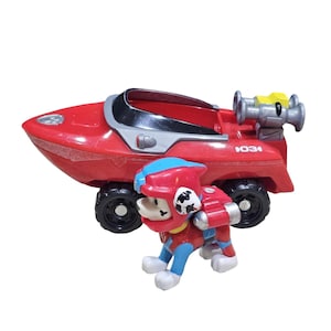 Patrulla Canina Marshall Patrulla Marina Vehículo Transformable y Figura Barco Rojo 03