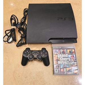 Ensemble console Sony PlayStation 3 Slim 160 Go CECH-3001A avec GTA V et manette