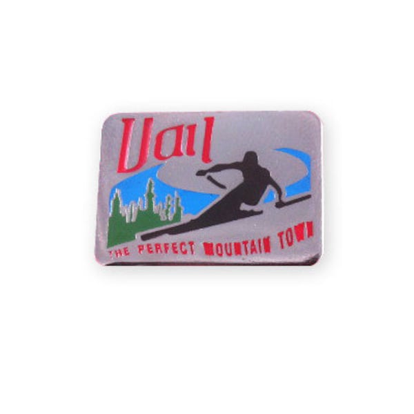 Vail Rectangle Ski Resort Pin