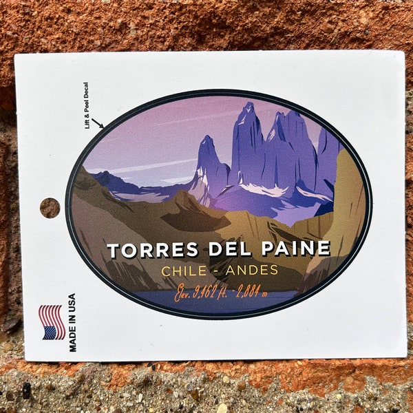 Torres del Paine Decal, Sticker