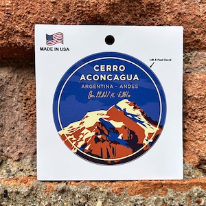 Cerro Aconcagua Decal, Sticker