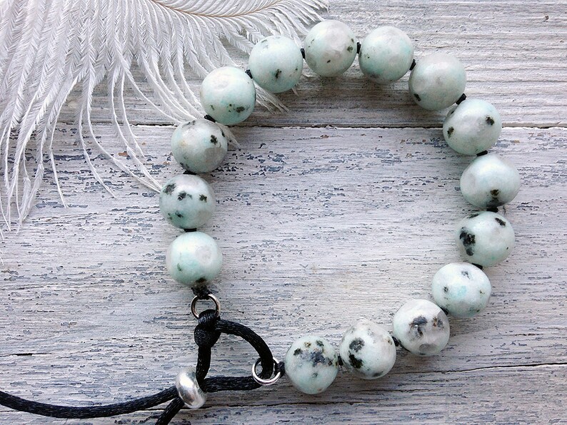 Jasper bracelet Adjustable gemstone bracelet Gemstone beaded bracelet