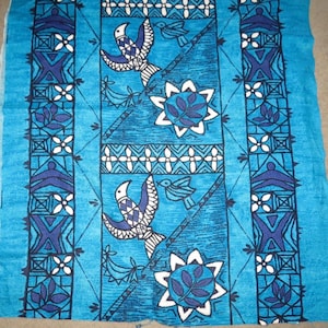 Vintage GVH Hawaii Print Barkcloth Fabric 43&quot; x2.5yds