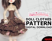 DIGITAL Download Doll Clothes Pattern Steampunk Lolita Dress for MH Girls