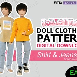 Shirt & Jeans [EAH boy] - DIGITAL Download Doll Clothes Pattern