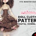 DIGITAL Download Doll Clothes Pattern: Steampunk Lolita Dress for MH Girls