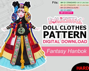 Fantasy Hanbok - DIGITAL Download Doll Clothes Pattern
