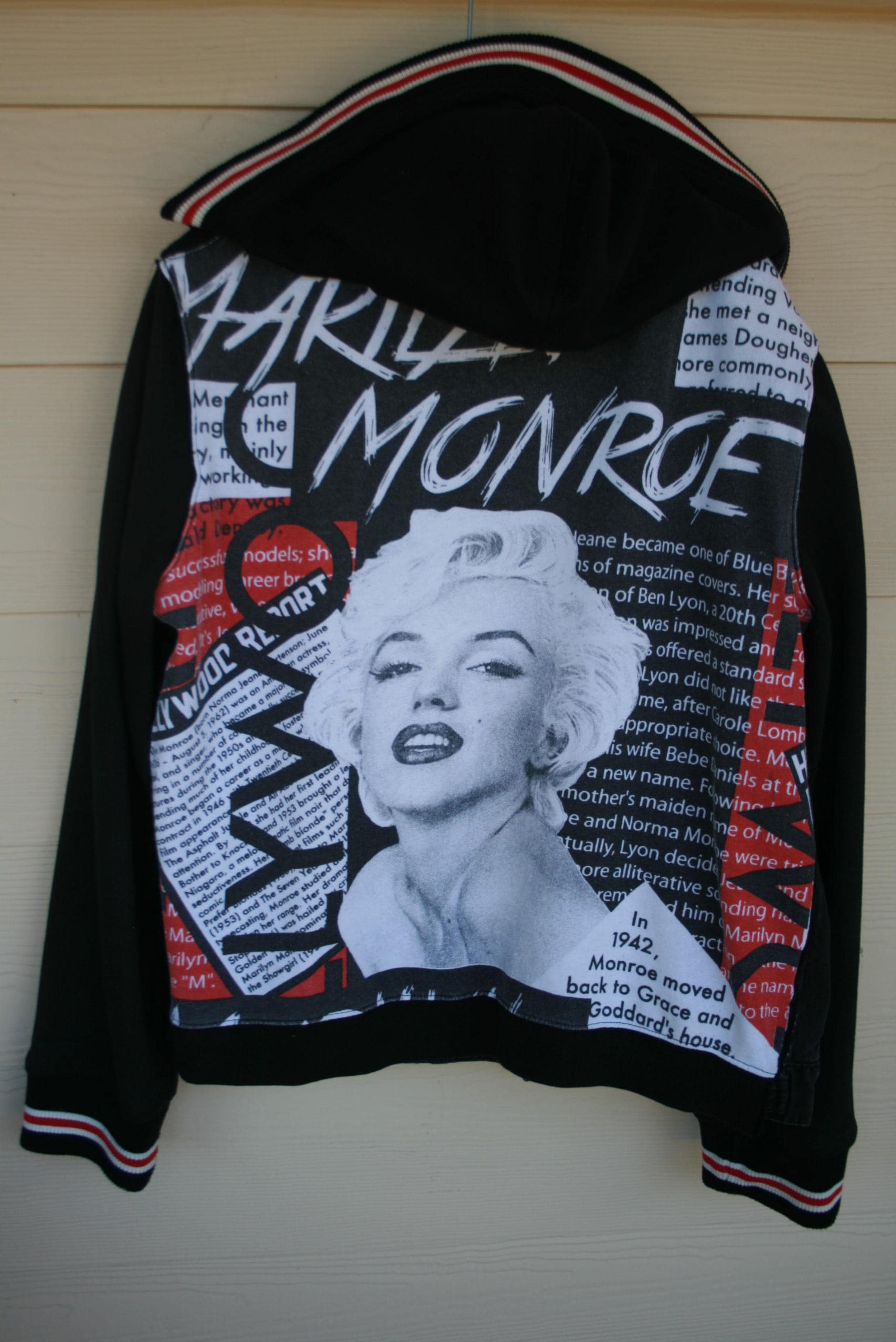 服/ファッション Marlyin Monroe Unisex Upcycled GUESS Black Denim 