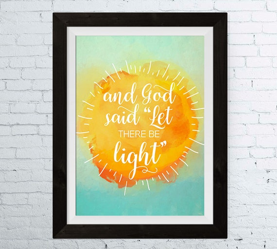 Let There Be Light Genesis 1 3 Bible Verse Wall Art Kids Etsy Let There Be Light Genesis 1 3 Bible Verse Wall Art Kids Etsy
