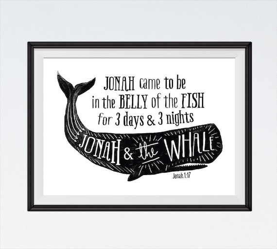 Descargar Instant Jonás Y La Ballena Biblia Versículo Para Imprimir Imprimir Las Escrituras Vivero Decor Arte De La Ballena Decoración Náutica