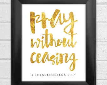 INSTANT DOWNLOAD Bible Verse art Printable, Scripture Print Christian wall art decor poster, inspirational quote - 1 Thessalonians