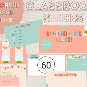SLIDE DECK | Classroom Slide Templates | Google Slides Powerpoint Template | Classroom Decore