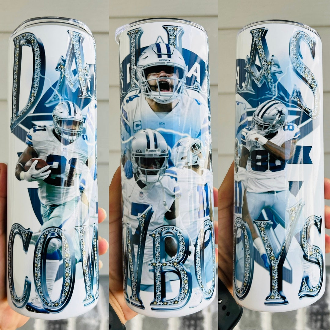 Dallas Cowboys NFL Tumbler 20oz Skinny Straight Tumbler - Etsy