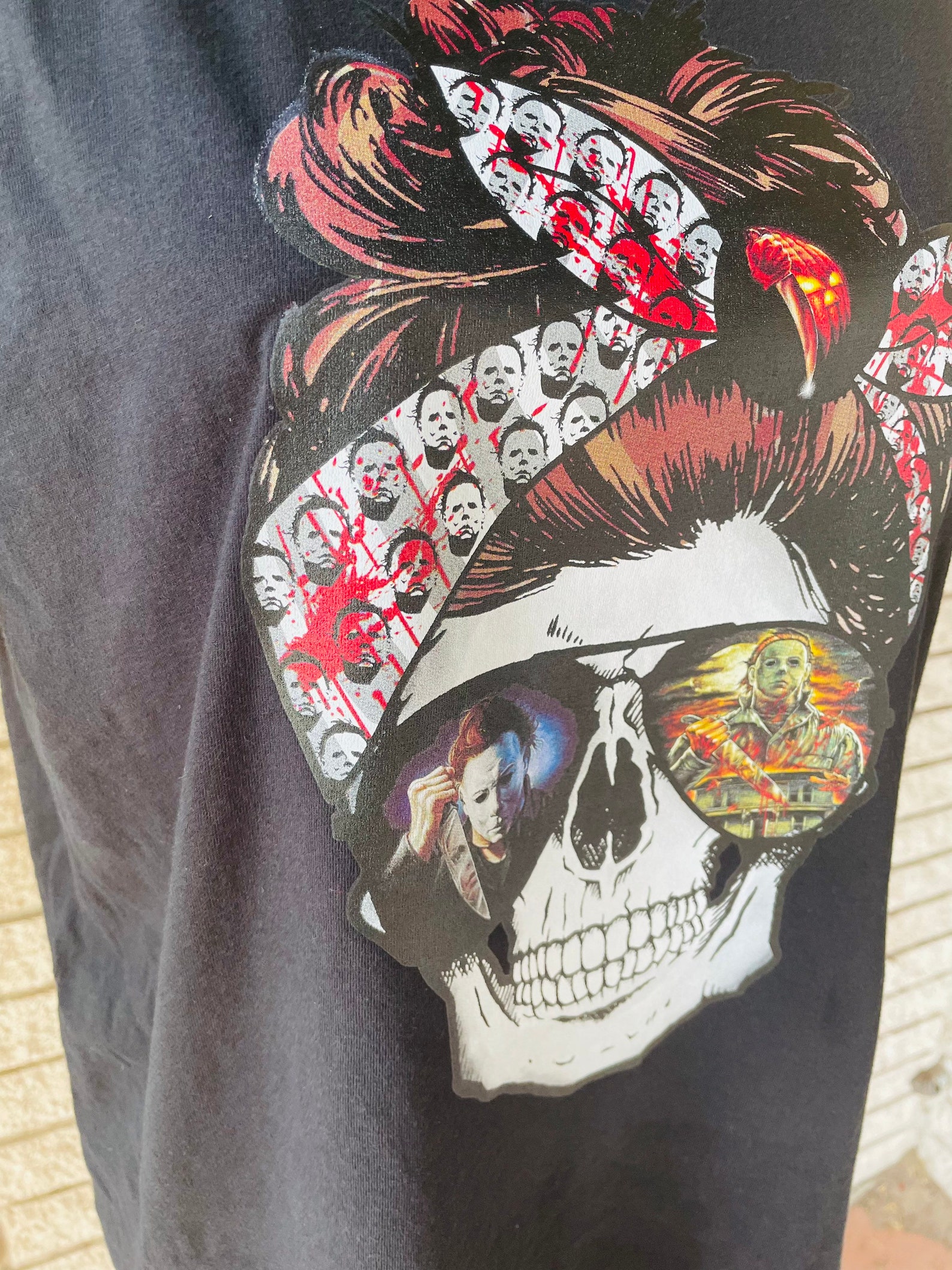 Michael Myers Mom Skull Halloween T Shirt Etsy