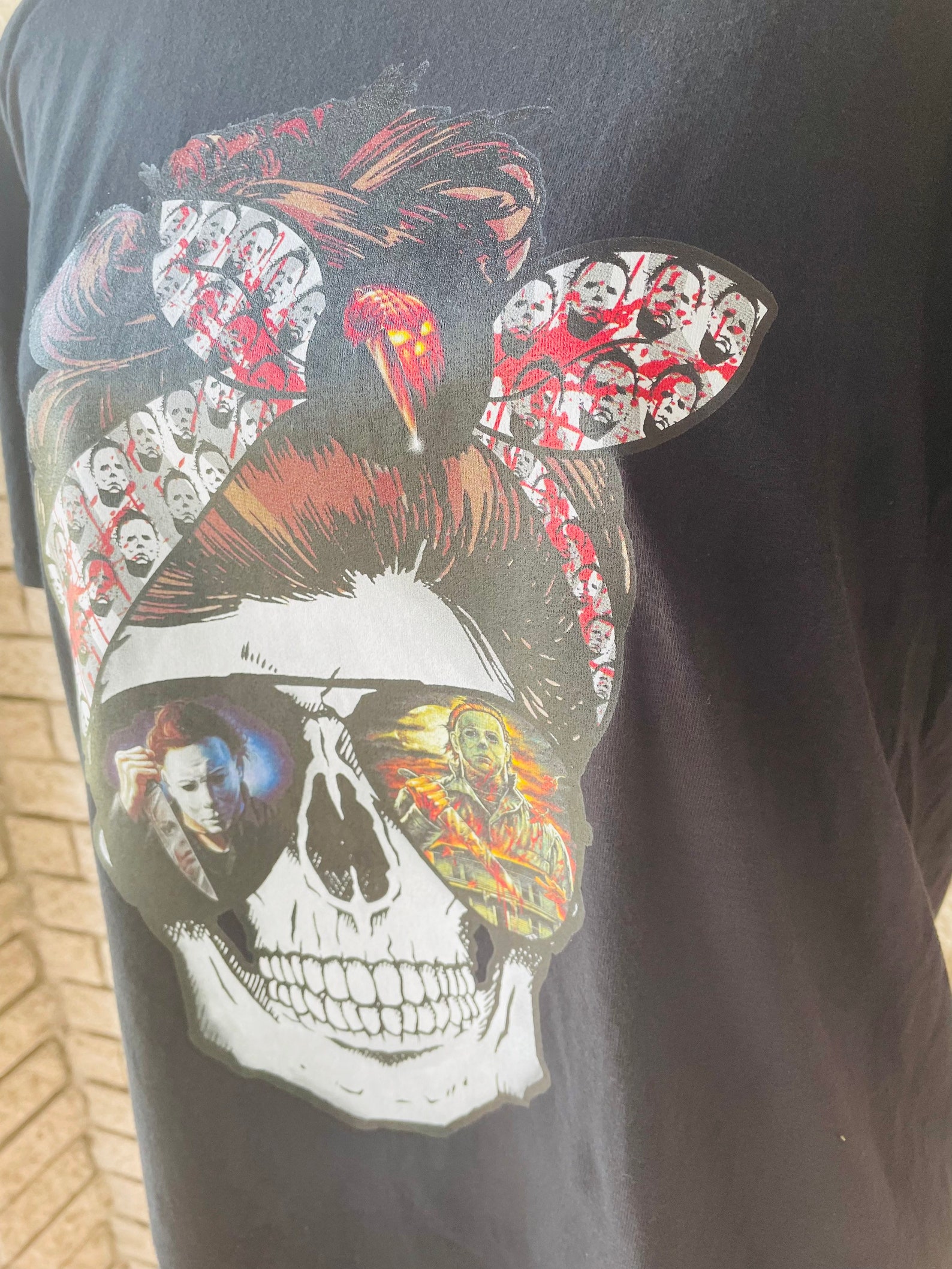 Michael Myers Mom Skull Halloween T Shirt Etsy