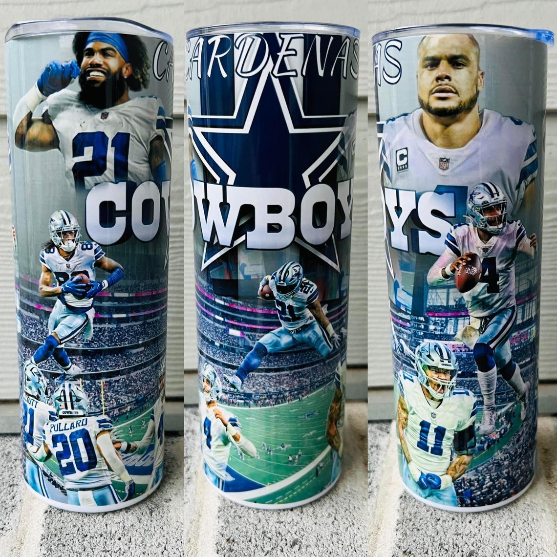 Dallas Cowboys 20oz Skinny Tumblers Dak Prescott Skinny - Etsy