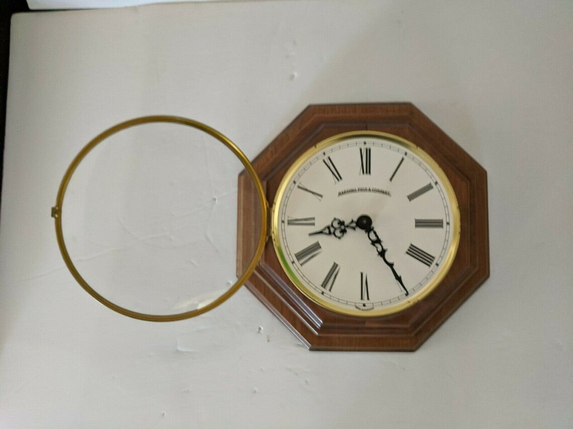 Vintage Marshall Field & Company Walnut Wall Clock Maritime Etsy