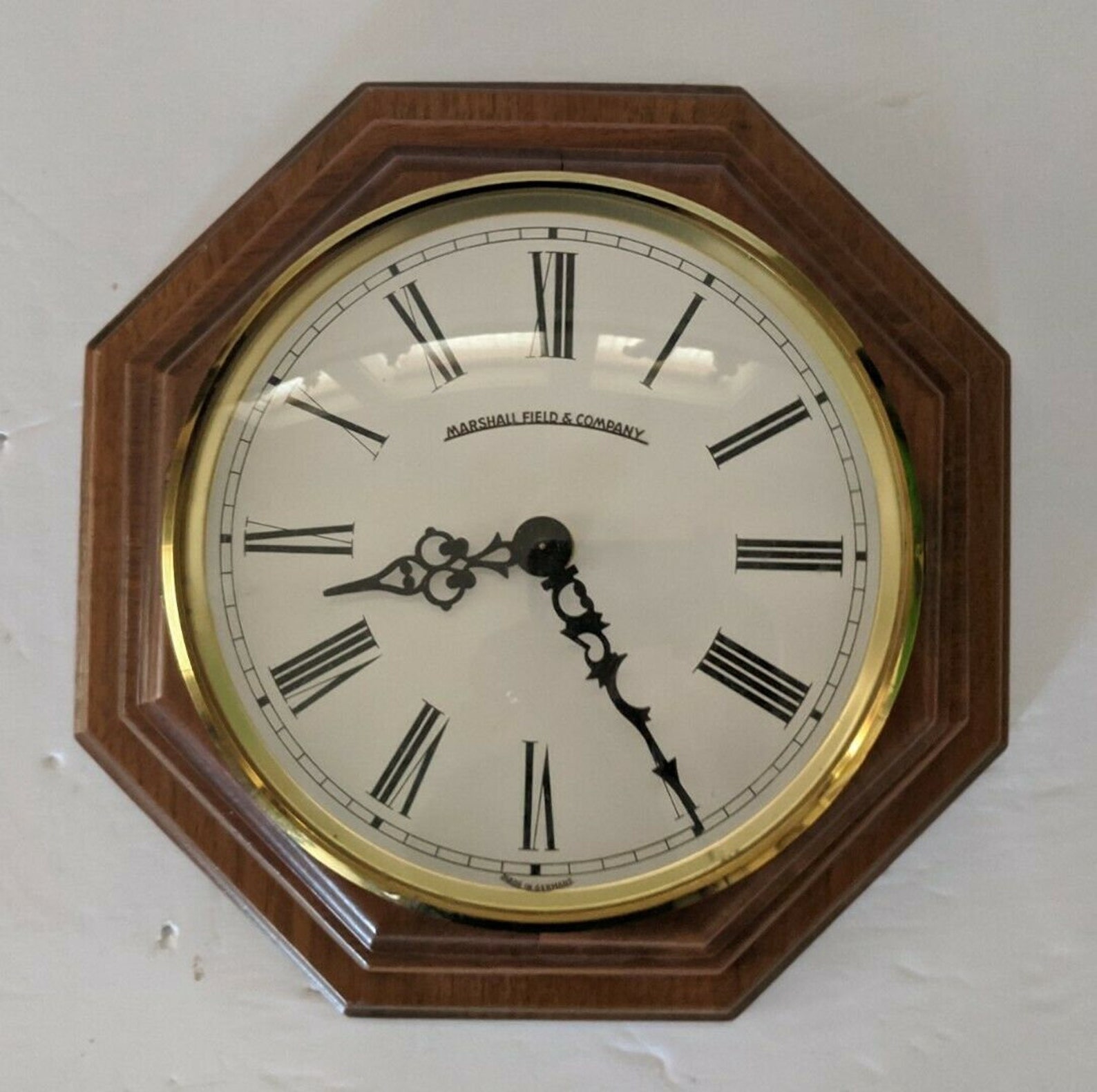 Vintage Marshall Field & Company Walnut Wall Clock Maritime Etsy