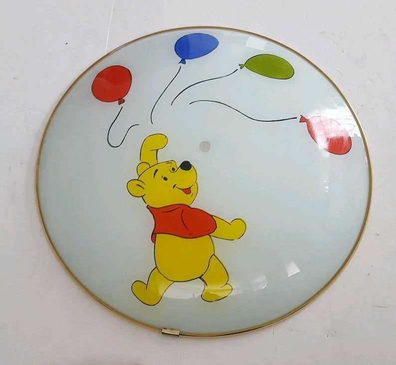 Vintage Winnie The Pooh Walt Disney Production Ceiling Light Shade Cover 15