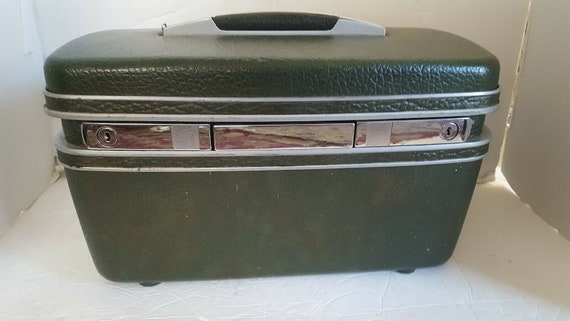 Vintage Samsonite Sherbrooke Train Case Green Hard