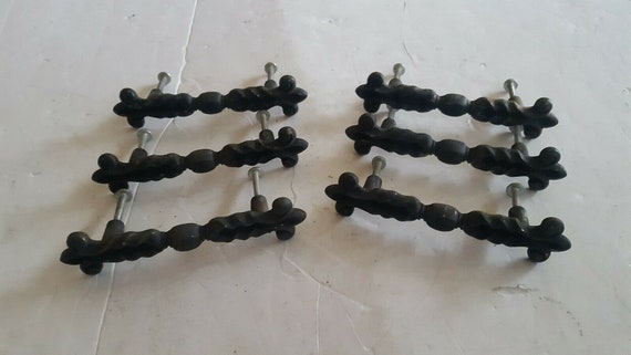 Vintage Amerock Wrought Iron Drawer Cabinet Handles Pulls Etsy
