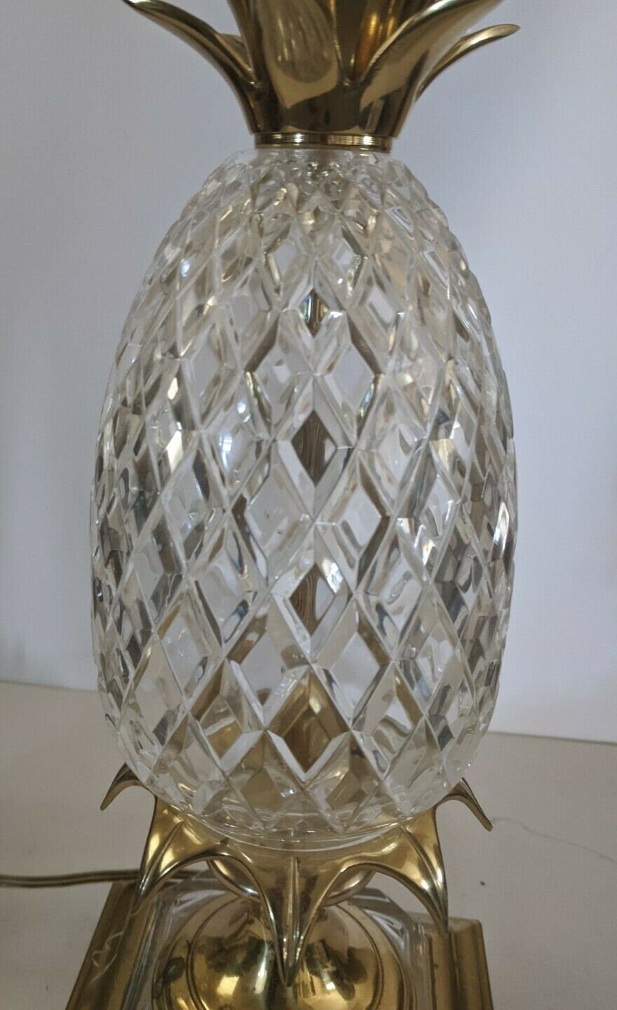 Vintage Quoizel Brass Crystal Pineapple Table Lamp Etsy.de