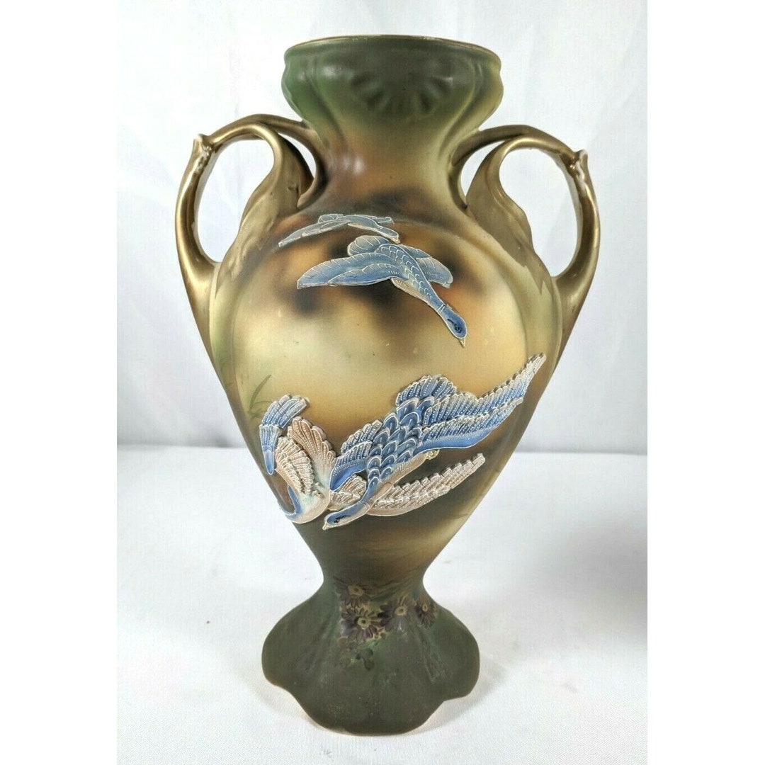 Antique Royal Nippon Nishiki Sculptured Vase 12 Hand Etsy