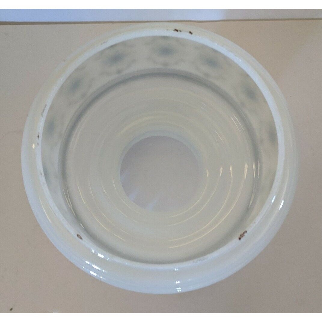 Vintage Quoizel Replacement Glass Lamp Shade Blue Gray Floral Etsy