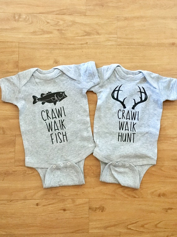 crawl walk fish onesie
