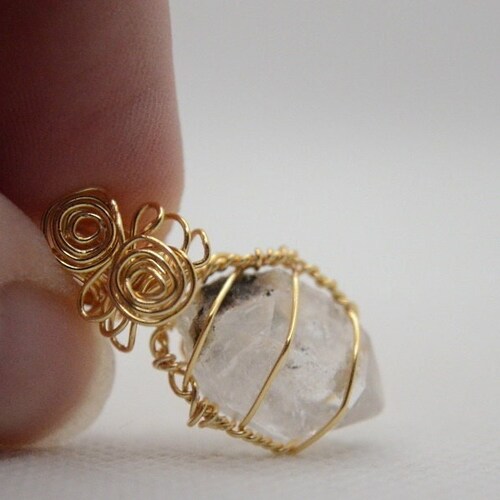 Herkimer Diamond Necklace Terminated Quartz Herkimer Etsy