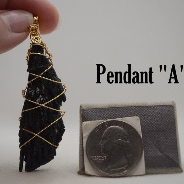 Black Kyanite Pendant