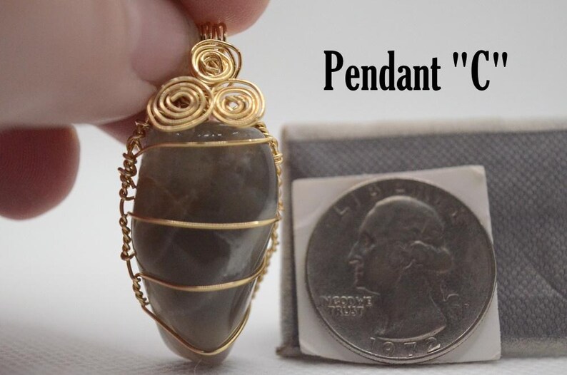 Black Moonstone Pendant Pendant C