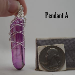 Purple Aura Quartz Pendant