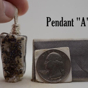 Calcite with Chalcopyrite Pendant