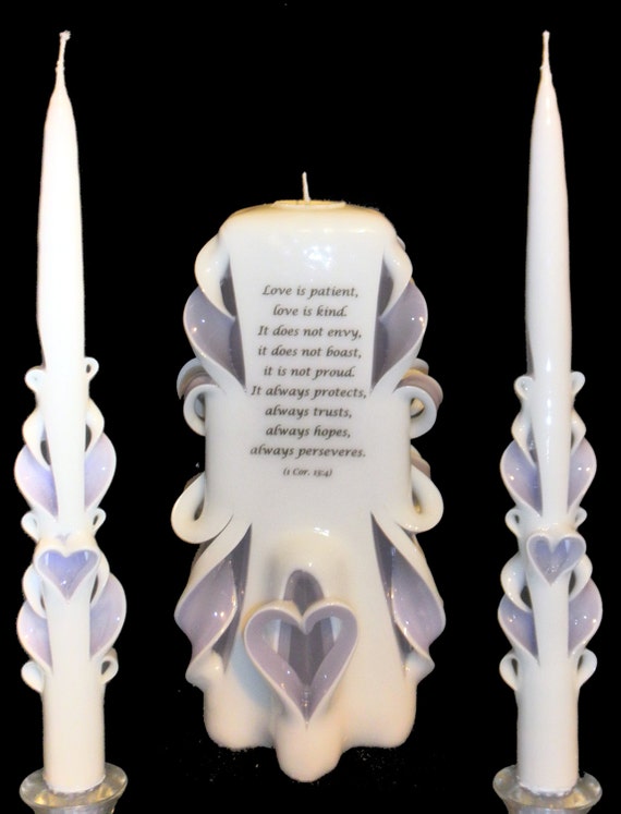 Poem Invitation Photo Wedding Unity Candle Set 100 Custom Etsy