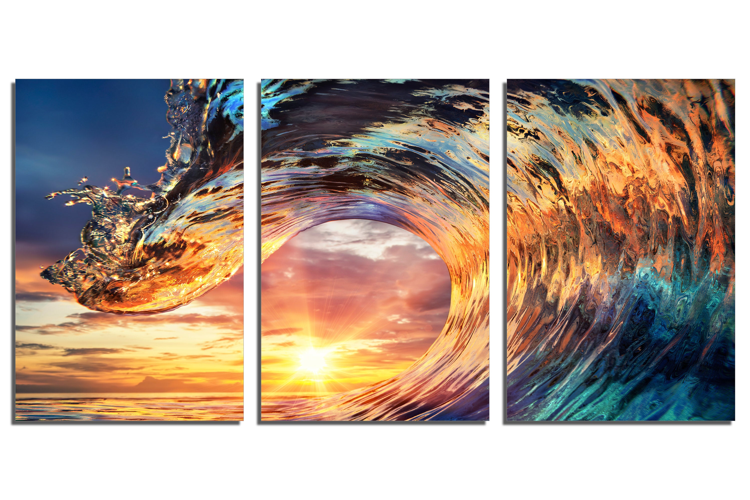 Metal Print - Big Ocean Wave Wall Art. Huge Wave Around