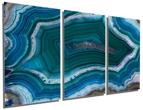 Blue agate wall on sale art