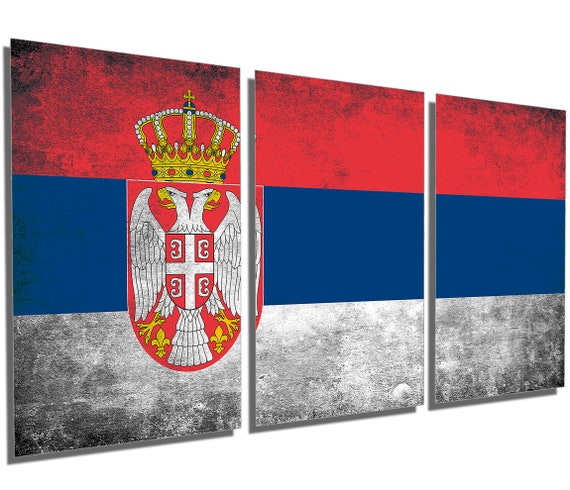 Metal wall art Triptych 3 Panel split HD aluminum prints for home decor /& interior design Greece Flag Rustic Grunge Metal Prints