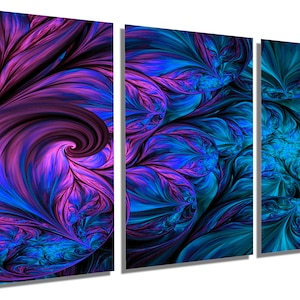 Metal Print - Abstract Kaleidoscope Art, Fractal Wall Art Abstract . Fractal Print - Metal HD aluminum panels home wall decor art