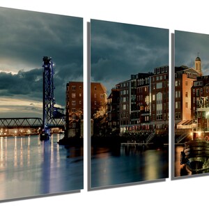 Metal Print - Portsmouth NH Wall Art with dramatic skies. Portsmouth New Hampshire wall art Print - Metal wall art HD aluminum print decor