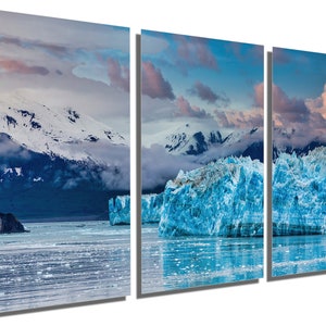 Metal Print - Glacier Bay Wall Art, Glacier Bay National Park, Alaska Landscape wall art print Hubbard - Metal wall art HD aluminum prints